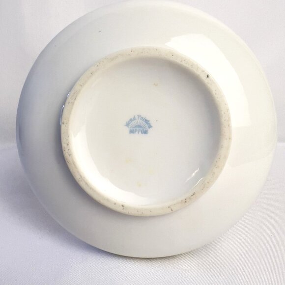 Antique Nippon Porcelain Hat Pin Holder Hand-Painted Floral & Gold Early 1900s - Picture 5 of 11